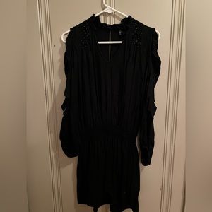 Black smocked dress